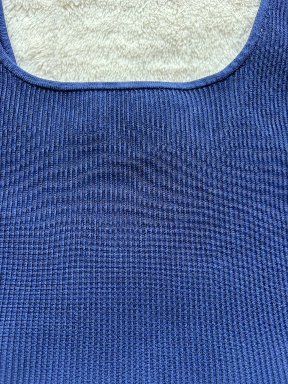 Babaton Navy Ribbed Square-Neck Tank - Picture 2 of 12